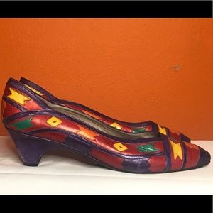 Vintage 90’s southwest motif size 9n: 2” heel
